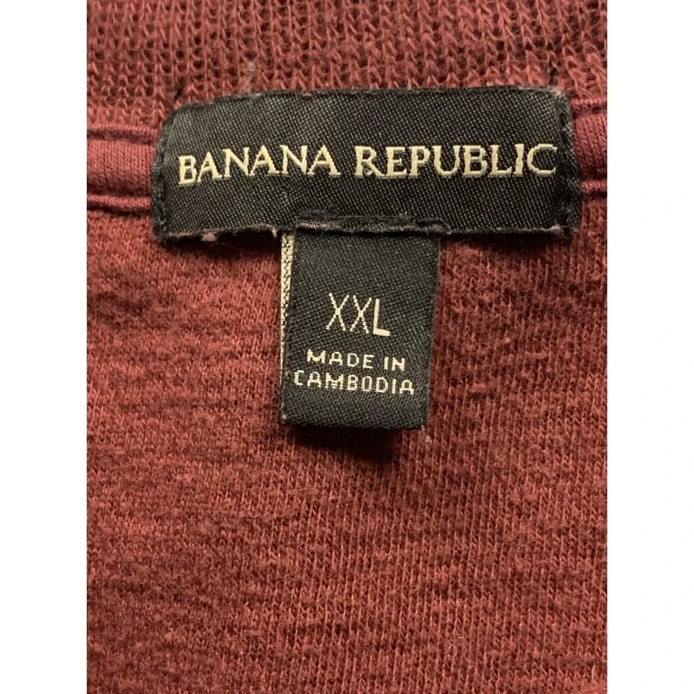 Banana Republic Sweater Mens XXL Red Cotton Blend Crewneck Casual Pullover‎